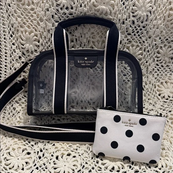 Kate Spade Black and White Clear Crossbody Bag - Picture 1 of 5